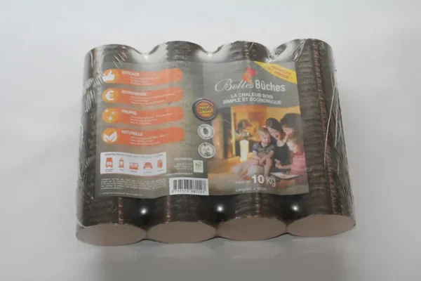 Bûches compressées Belles bûches 4 bûches, L27, hêtre