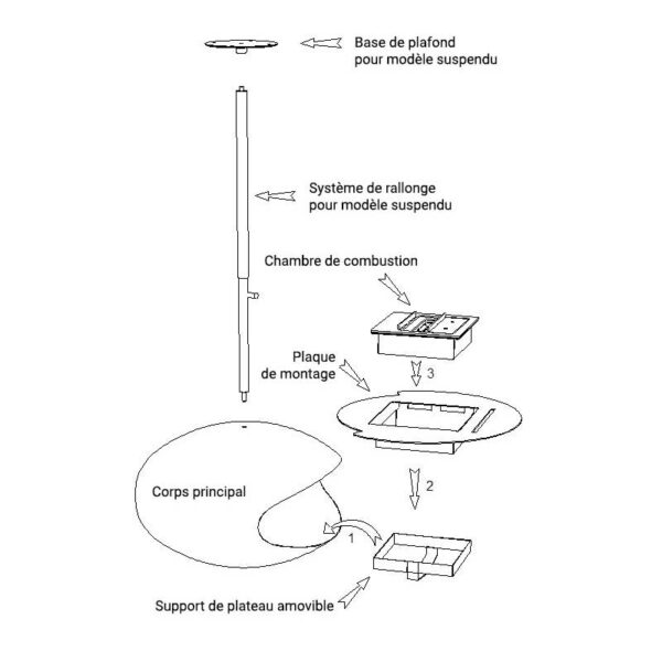 Cheminée bio éthanol suspendue Cocoon Fires Aeris – Image 10