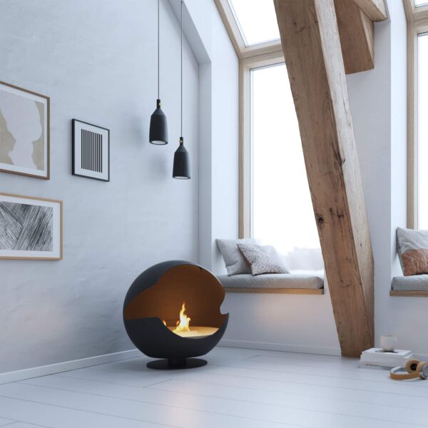 Cheminée au bioéthanol design Vauni Globe – Image 9