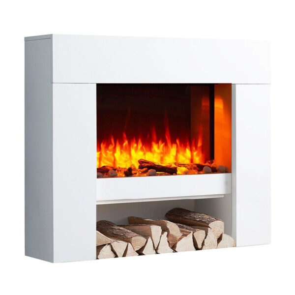 Cheminée Électrique, Naran – Cheminée Autoportante Avec Chauffage, Éclairage LED, Effet Flamme 3D Et Télécommande – Image 2