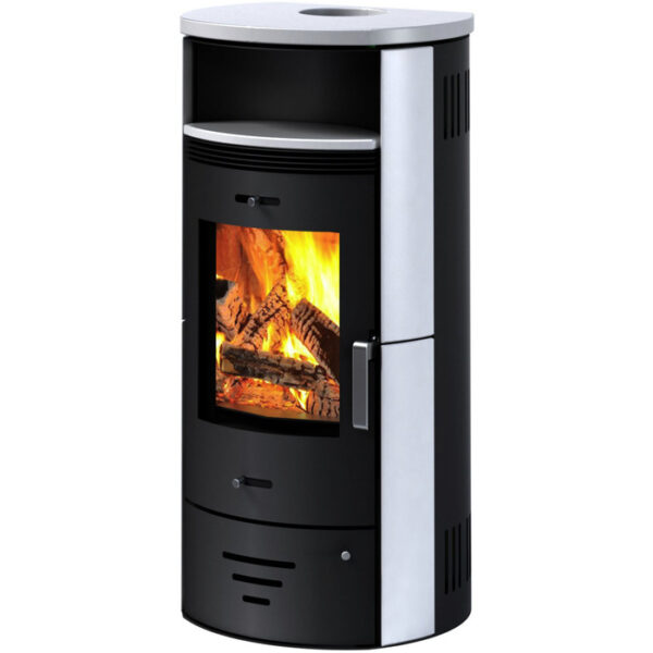 Poêle ACCENTE Casablanca 3.0 Deluxe, céramique, 7,5 kW – noir/blanc