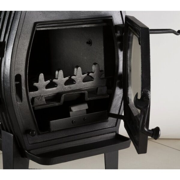 Poêle en fonte GLOBEFIRE Charon I, fonte, 7 kW – noir – Image 3
