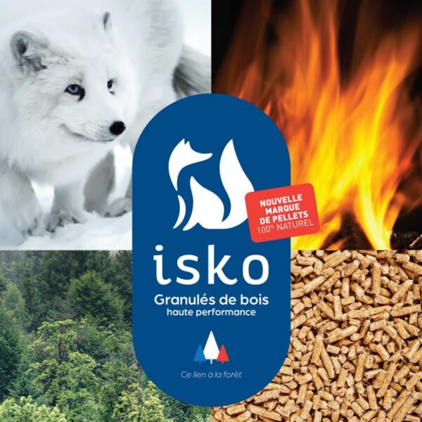 Demi-palette de granulés de bois ISKO - 33 sacs