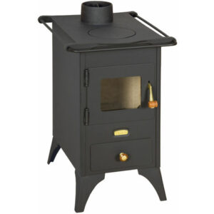 CHAUFFAGE BOIS MODELE RETRO MINI CHEMINEE AVEC POT EN FONTE PRITY MINI 5 KW